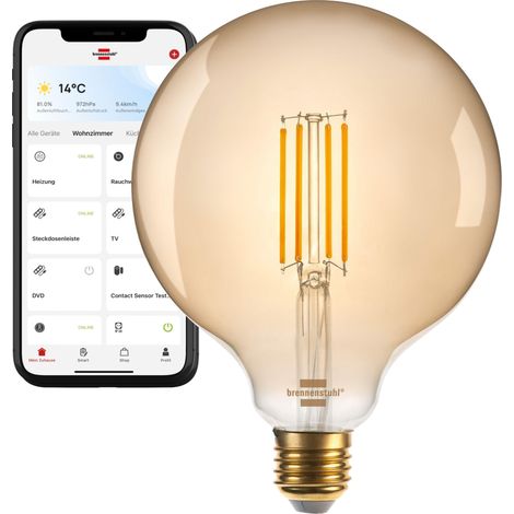Ampoule LED à filament WiFi E27, 2200 K, 490 lm, 4,9 W (1/5)