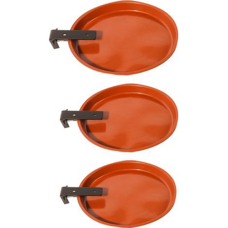 3 PCS Abreuvoir Oiseaux,Mangeoire pour Oiseaux Exterieur Et Bain d'oiseaux,Abreuvoir pour Oiseaux Balcon,Distributeur Nourriture pour Oiseaux Sauvages,Baignoire à Oiseaux, (Brun) (1/4)