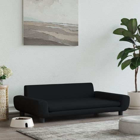 Lit pour chien Canapé chien design scandinave noir 100x54x33 cm velours 56253 (1/5)
