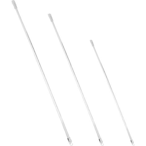Lot de 3 baguettes pour stores verticaux, tiges inclinables pour fenêtres-38.00X1.50X1.50CM-Transparent