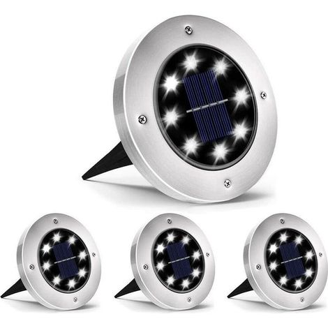 Lampe Solaire De Jardin à 4 Leds Pour L'extérieur Lampe De Marquage De Piquet à 8 Leds (1/5)
