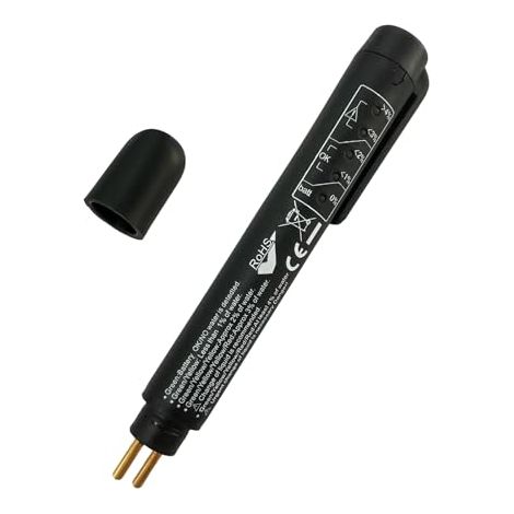 Ohleats Stylo testeur de liquide de frein avec 5 indicateurs LED, DOT 3 DOT 4 DOT 5.1, stylo testeur de liquide de frein, outil de test de diagnostic de frein automatique, accessoires de voiture (1/5)