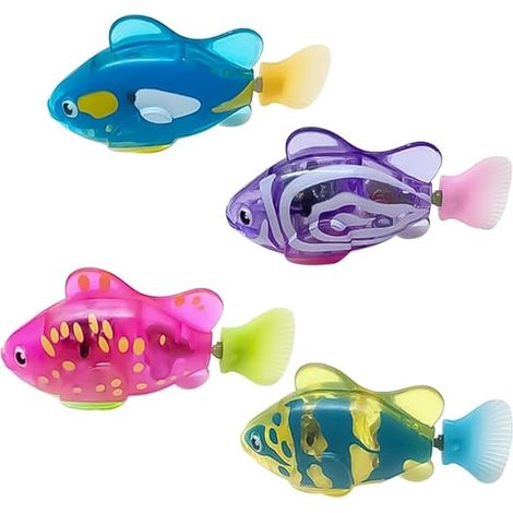 4 Pack Electronic Fish for Pets Swimming Robot Cat Toy Electric Cat Toy Interactive Pet Toy Bath Toy Baby Bath Toy (1/5)