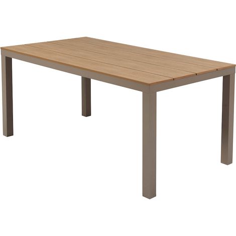 Tisch 160 x 90 cm champagner Gestell
