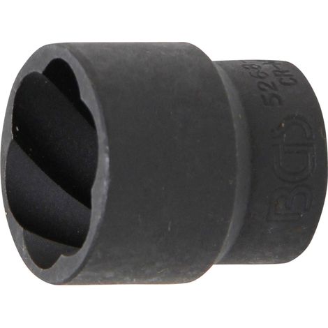 BGS Spiral-Profil-Steckschlüssel-Einsatz / Schraubenausdreher Antrieb Innenvierkant 12,5 mm (1/2") SW 24 mm - 5268-24