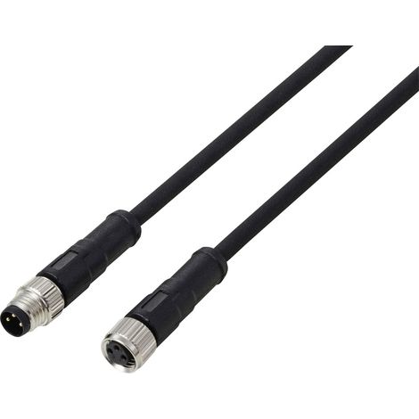 TRU COMPONENTS TC-13751996 Anschlussleitung M8 x 1 Stecker, gerade, Buchse, gerade 5 m Polzahl Senso