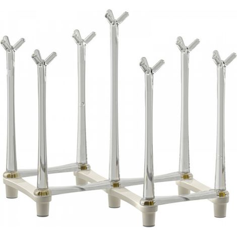 Blanc, hauteur 18,5 cm, égouttoir à vaisselle pour tasses à eau, tasses à café, tasses à thé et autres plats de cuisine. (1/5)