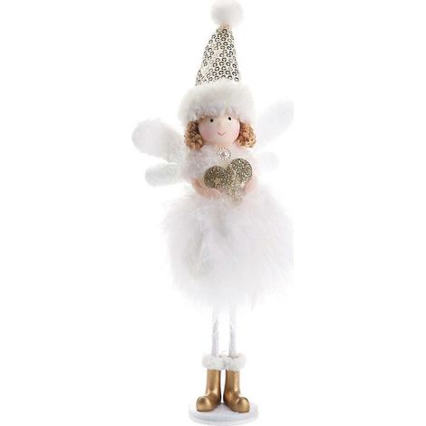 décoration de bureau de Noël en plumes d'ange-111026-White (1/3)