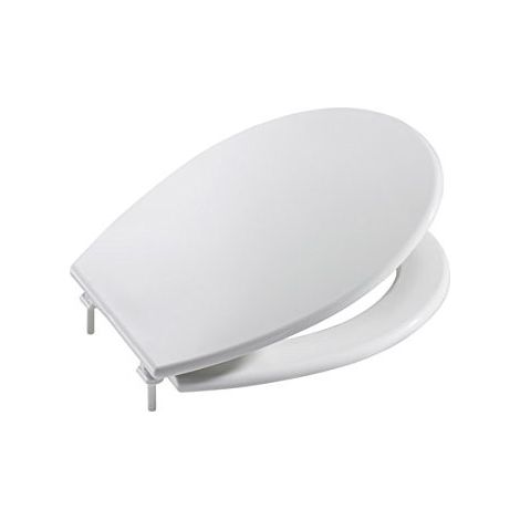 Roca – Abattant WC adulte en plastique incurvé – Facile à enlever – Fixation rapide – Collection Victoria