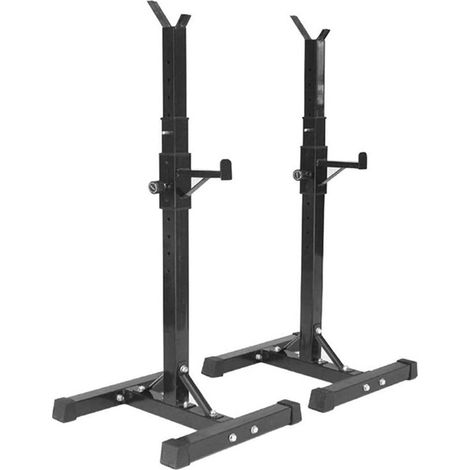 Rack à squat,Pull up Fitness bar Squat Rack,Haloyo®,Barre de traction ajustable,barre fixe,Developper couché,noir (1/5)