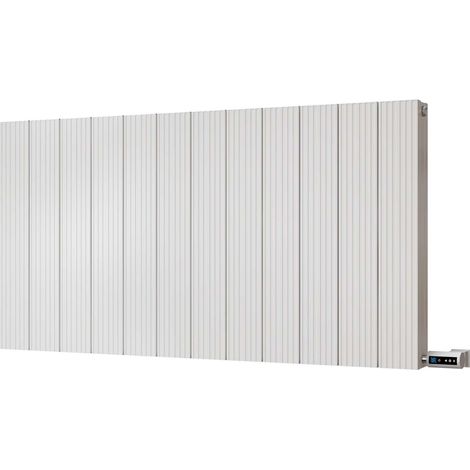 Thetford - White Horizontal Electric Radiator Double Panel H600mm x W1124mm Grooved 1200w Thermostatic WIFI