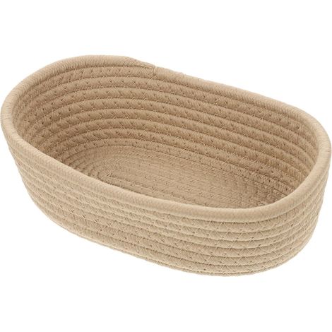 Panier de Rangement Tissé en Coton Kaki pour Jouets et Articles Personnels, Panier Organisé pour Meuble Tv, Décor Maison Pratique et Élégant (1/5)