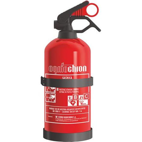 Extincteur à poudre de 1 kg avec support GP1ZBCMP POLSKA