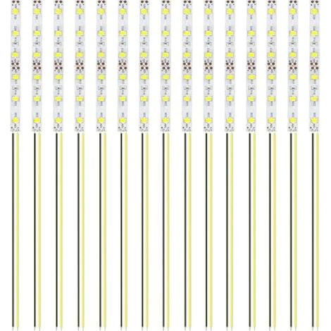 15 Pièces 100mm Pré Câblées LED SMD, Modélisme 2835 12-18V LED Bandes, Jaune (1/5)
