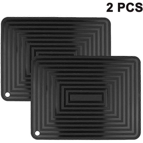 Dessous de plat en silicone résistant à la chaleur, grand format (9 x 12 pouces), antidérapant, flexible et durable. (1/4)