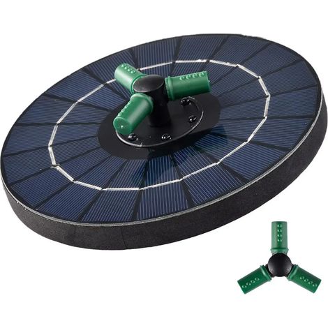(Sans LED 9V 3,5W) Pompe à eau solaire 7V/3W avec lumières LED colorées pour fontaine flottante de jardin, piscine, bassin et décoration de pelouse (1/5)