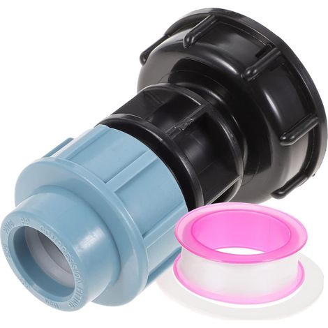 Adaptateur de réservoir avec sortie de 25 mm pour tuyau d'arrosage, robuste et facile à installer (1/5)