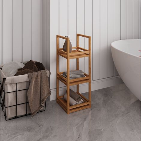 mobile scaffale 70x26x26 salvaspazio bamboo naturale HAVRYA (1/5)