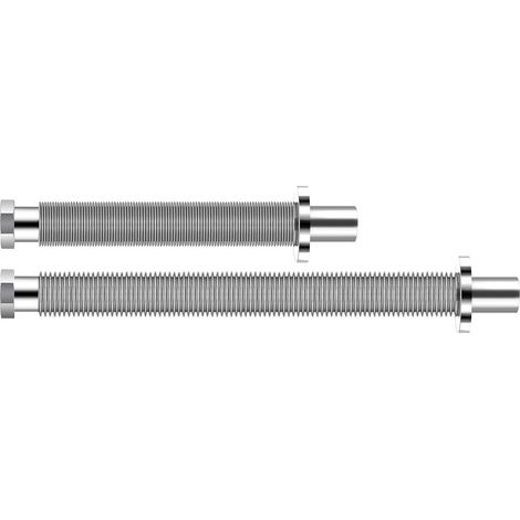 Siphon de lavabo extensible 300-450mm – Acier inoxydable – Raccord 1"1/4 G standard – Résistant à la corrosion et aux températures élevées – Tecom (1/3)