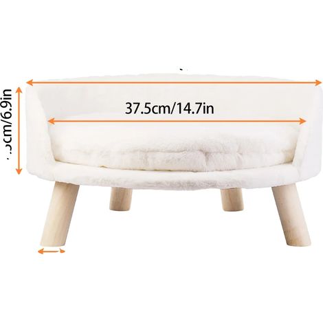Canapé Lit pour Animaux, Coussin Doux, Usage Intérieur, 41,5 cm (1/2)