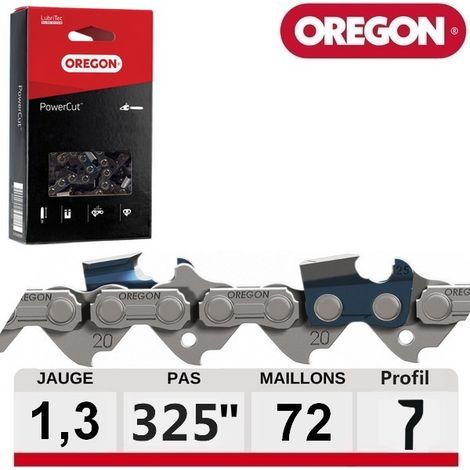 Chaine tronçonneuse professionnelle PowerCut 72 dents .325 OREGON 20LPX