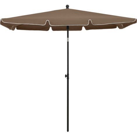 Maison Exclusive - Sonnenschirm mit Mast 210x140 cm Taupe