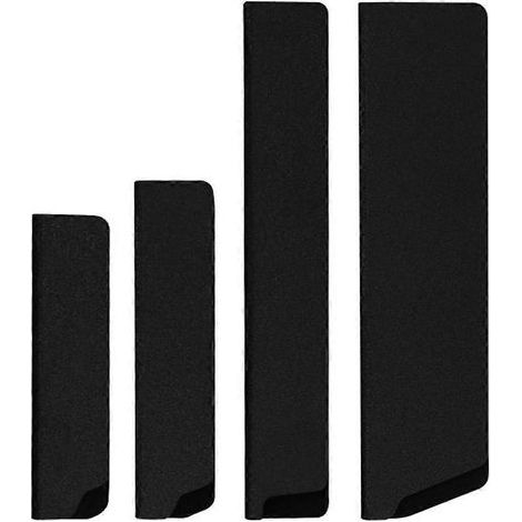 Set mit 4 praktischen und verschleißfesten Klingenschutzkappen für tragbare Schneidmesser – 22,1 x 5,6 x 0,5 cm – Schwarz (1/4)
