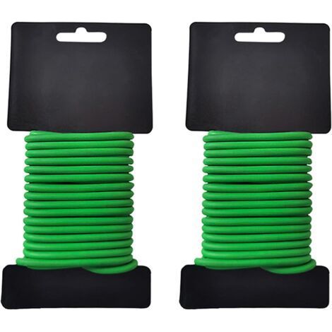 Lot de 2 Attaches pour Plantes de Jardin, 2,5 mm x 10m Fil de Fer Souple très résistant, Jardin en Fil Souple pour Plantes, pour Plantes grimpantes, des vignes, des arbustes et des Fleurs (1/5)