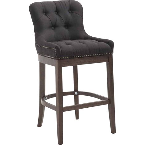 Sgabello Lakewood stoffa antico-scuro nero (1/5)