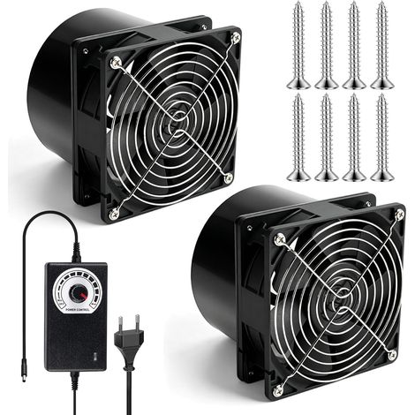Ventilateur de tuyau CC 12 V 100 mm avec régulateur de vitesse, ventilateur axial silencieux pour tente de culture, cabine d'éclaboussure, cuisine, garage, ventilation d'imprimante 3D (1/5)