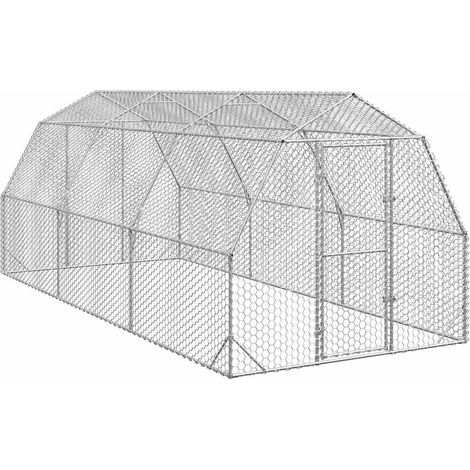 Hühnerstall 2,5x6x2,25 m Verzinkter Stahl