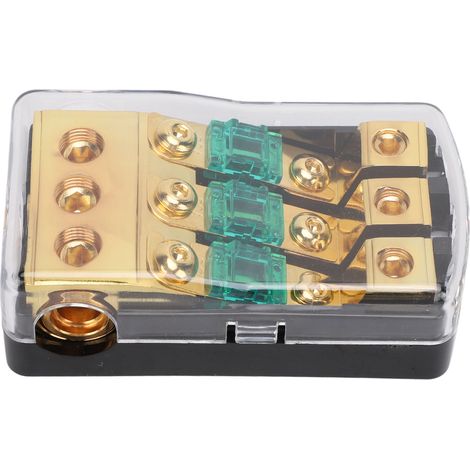 Mini portafusibili ANL calibro 0 2 4 in 6 8 uscite blocco di distribuzione 60 amp per auto camion barca amplificatore audio stereo a 3 vie. (1/5)