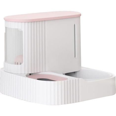 Fournitures pour Animaux de Compagnie Distributeur Croquettes Chat/de Nourriture 2 en 1 Distributeur d'eau de Grande capacité Chien Distributeur d'eau (1/3)