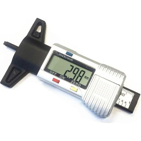1 pièce Jauge de profondeur de bande de roulement, écran LCD, mesure précise 0 à 25 mm, pour pneus voiture et vélo, entretien automobile (1/5)