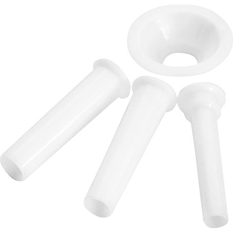 Westmark Set con imbuto per salsiccia, 4 pz., ø 1/1,5/2 cm, Accessori per Tritacarne Westmark 97502260/Dim. 5, Plastica, Bianco, 14932230 (1/5)