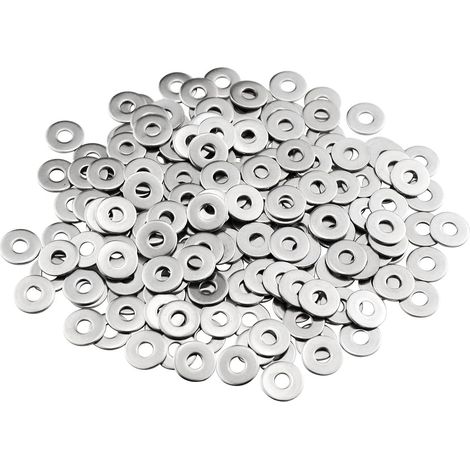 Rondelle metalliche M4, rondelle piatte, 100 pezzi, rondelle in acciaio inox M4 x 12 mm, rondelle in acciaio inox 304 DIN9021 / ISO7093, rondelle a moneta per viti e dadi (1/3)