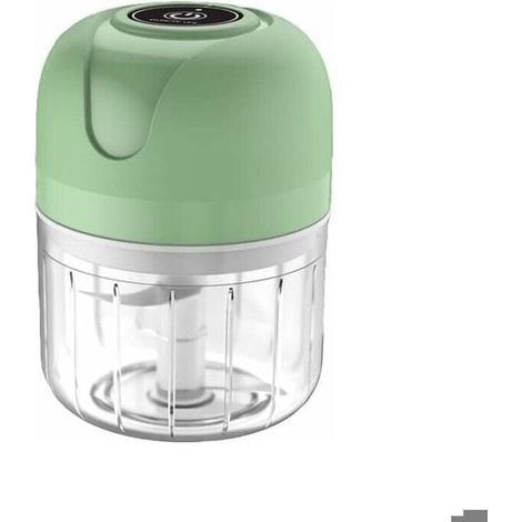 Robot cuisine electrique mini hachoir ail sans fil , 250ml rechargeable USB , pour bebe piment viande (1/4)