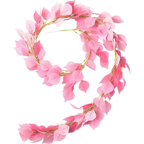 Plante suspendue murale artificielle à feuilles d'eucalyptus Gazechimp-Pointed Pink