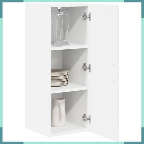 885363 Armoire de cuisine avec étagère Blanc brillant 30 x 31 x 80 cm (1/5)