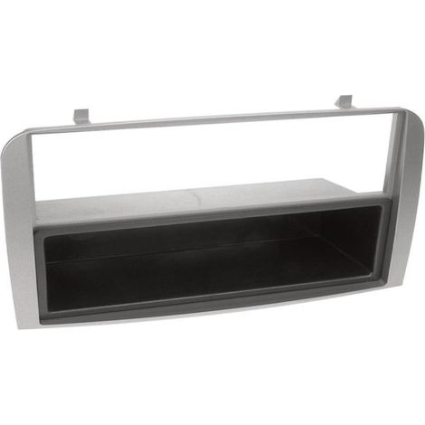 Facade autoradio 1DIN compatible avec Alfa Romeo 147 ap05 - argent clair - Vide poche