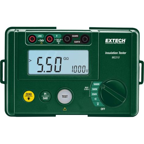 Extech MG310 Isolationsmessgerät 250 V, 500 V, 1000 V 5.5 GΩ (1/4)