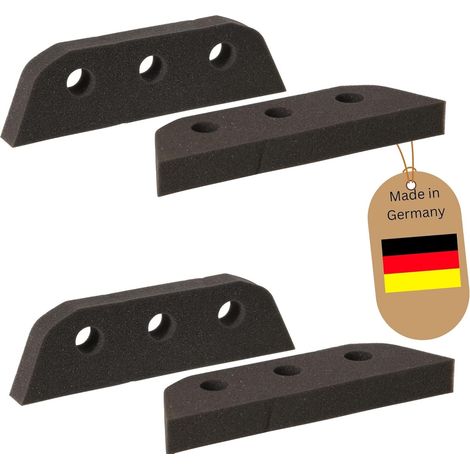 4 têtes balai mousse rechange noir