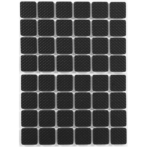 48 pièces Patins de protection sol antidérapants auto-adhésifs noirs (1/5)