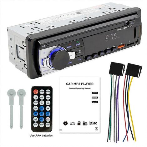 Autoradio 1 DIN Lecteur MP3 Bluetooth Mains Libres Stéréo Numérique pour Voiture (1/5)