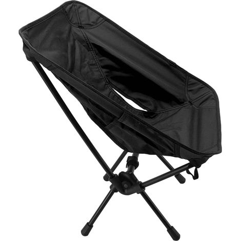Chaise pliable extérieure légère pour camping, pêche ou plage, design lune, couleur noir esquisse, idéale enfants et loisirs. (1/5)