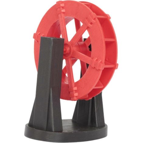 Modèle réduit de roue à aubes, accessoire créatif, rouge, 10 cm de diamètre (1/5)