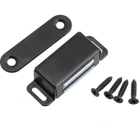 Loquet magnétique de porte en acier inoxydable noir pour placard de cuisine (1/5)