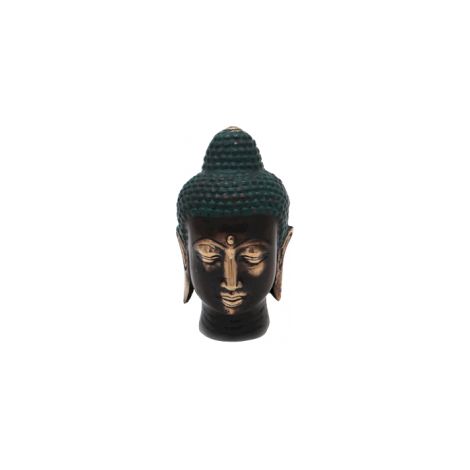 Petite tête de Bouddha en laiton antique- Vendu par 1 (1/4)