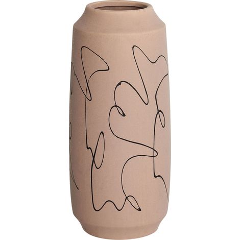 Fiore Vaso Decorazione Casa Gres Motivo Astratto Impermeabile Sabbia Beige SUNFISH