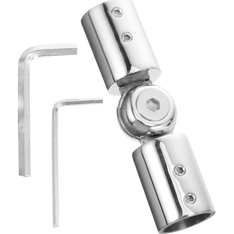 Connecteur d'angle Coudé pour Tringle à Rideaux en Acier Inoxydable Argenté, Haute Capacité de Charge et Stabilité pour Installation Solide (1/5)